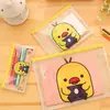 Saco de armazenamento de artigos de papelaria para estudantes papelaria bolsa de tutoria para alunos do ensino fundamental e médio homens e mulheres zíper grade de desenhos animados A4 saco de arquivo de dados