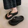 Chanclas de suela gruesa para mujer, sandalias de playa casuales de moda al aire libre de verano para pareja, antideslizantes con una sensación cómoda para hombre