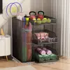 Cesta de almacenamiento para colchonetas de yoga, cesta de almacenamiento para equipo deportivo, soporte para raquetas de bádminton, estante de almacenamiento de juguetes, estante estrecho para equipo de fitness