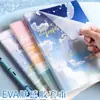 Caderno com Capa Plástica A5 com Design de Baleia Fantasia, Alto Valor Estético, Estilo Fresco B5 para Alunos do Ensino Fundamental II e Médio, Caderno Espiralado Espessado para Proteção dos Olhos, Bloco de Notas