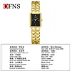 Reloj de Pulsera Ofns de Aleación Hueca para Mujer, Sencillo y Exquisito, Adecuado para el Lugar de Trabajo y los Viajes Diarios, Resistente al Agua, Reloj de Lujo Ligero, Reloj Cuadrado Pequeño Transfronterizo