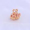 Moda Clipe de Garra Mini Liga de Zinco Diamante Atacado Clipe de Cabelo Strass Coração Clipe de Cabelo para Meninas Joia Elegante Clipe de Agarrar