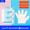 Luvas Descartáveis Filme Plástico Pe Coloração de Cabelo Restauração Alimentícia Espessadas Sanitárias Atacado Suporte Personalização Espessadas Duráveis