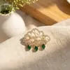 Broche de Flor de Peonía Guofeng para Mujer de Gama Alta Exquisito Estilo Antiguo Primavera y Verano Cheongsam Abrigo Chino Corsage Pin de Abrigo Accesorios