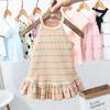 Roupa Infantil Vestido Super Estiloso para Meninas 2026 Novo Estilo Coreano Vestido Salopete Bebê Verão Vestido Princesa Tendência