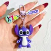 Nueva Versión Pequeña Llavero de Stitch Muñeco de Goma Blanda Llavero Creativo de PVC Lilo & Stitch Colgante para Coche