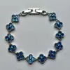 Pulseira de Trevo de Quatro Folhas de Zircônia Popular de Alta Qualidade Transfronteiriça Simples e Versátil Joia Clássica da Moda Joias para Mãos Fabricante Atacado
