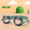 Touca de Natação Infantil Óculos de Natação Conjunto Atacado Silicone Impermeável Óculos de Natação Proteção Auricular Cabelo Longo Sem Cabeça Desenho Animado Touca de Natação para Meninos e Meninas