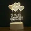 Luz de Noche 3D Transfronteriza Lámpara de Mesita de Noche USB Adornos Lámpara LED de Ahorro de Energía Logo Aniversario Corporativo Regalo Conmemorativo de Graduación
