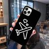Capa de telefone com mapa de amor de rota de aeronave para iPhone15 aplicável