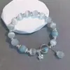 Pulsera de ópalo de Tiktok para mujer diseño nicho Cristal estrella de cinco puntas pulsera luz de luna gris moderna regalo para novias estudiantes