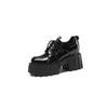 Zapatos de Cuero con Plataforma Alta para Mujer, Nuevo Modelo de Primavera, Brillantes y Cómodos, Aumentan la Altura en 10 cm, Zapatos de Vestir Versátiles Estilo Británico