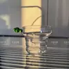Infusor de Chá de Vidro Transparente Espesso Resistente ao Calor Perfurado a Laser Filtro Doméstico Conjunto de Chá Gongfu
