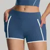 Pantalones deportivos de yoga de cintura alta con control de abdomen y sensación nude contrastantes para mujer, ropa exterior para correr, convenientes pantalones con bolsillo de solapa, pantalones de yoga, traje deportivo