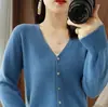 Cardigan de Malha Feminino Novo para Primavera e Outono, Gola V, Manga Longa, Tamanho Plus, Roupa Feminina, Suéter, Top Solto Emagrecedor, Camada Base