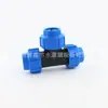 Conector Rápido Reto, Tê, Cotovelo, Conexões com Rosca Externa para Tubo de PE, Irrigação Agrícola, PP Azul, Conector Externo Rápido de Mesmo Diâmetro