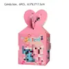 Caja de dulces con estampado de dibujos animados para decoración de fiestas infantiles, caja de refrigerios, caja de embalaje variada, caja de manzana, 6 piezas