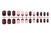 Arte de Uñas para el Día de San Valentín: Otoño e Invierno Ola Francesa Borde Retro Manicura Suave Pegatinas para Uñas de Lunares, Superventas Transfronterizo