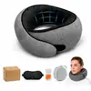 Almohada Popular con Espuma Viscoelástica en Forma de U Transfronteriza, Almohada de Viaje para el Cuello, Portátil y Plegable, Adecuada para Siestas en Avión y Soporte Cervical