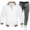 2024 Nueva Chaqueta Casual de Moda Transfronteriza para Hombre Primavera y Otoño Deportiva de Color Sólido Conjunto de Chaqueta para Hombre