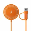 Cargador Inalámbrico Magnético Magsafe Adecuado para Teléfono Móvil Apple Carga Rápida Inalámbrica Interfaz Dos en Uno Carga Inalámbrica