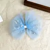 Pasador de Malla Estéreo con Lazo de Perlas Todo Fósforo Temperamento Princesa Clip Superior para el Cabello Accesorios para el Cabello de Niñas para Espectáculo Escénico