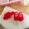 Conjunto de Zapato y Calcetín para Bebé Recién Nacido Princesa Moño de Flor Calcetines Antideslizantes de Suela Suave para Gatear Regalo de Primer Cumpleaños