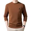 Sudadera Nueva de Otoño 2026 para Hombre, Moda Casual Versátil para Edad Media, Cuello Semi Alto, Logo de Caballo Bordado, Sudadera Básica para Hombre