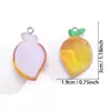 Colgante de Resina de Fruta 3D de Moda Accesorios para Joyería DIY Colgante para Collar Llavero Decoración de Bolso Venta Caliente Transfronteriza