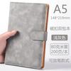 Cuaderno A5 con Inserto para Bolígrafo, Superficie Suave, Libreta Moderna y Sencilla, Set de Cuero PU, Páginas Interiores Engrosadas con Logotipo Imprimible