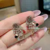 Brincos de Franja de Cristal Estilo Étnico Retrô para Mulheres, Brincos da Moda de Celebridade da Internet 2025 Novos Brincos Tendência