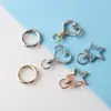 Acessórios de chaveiro de liga metálica transfronteiriços todos os tipos de acessórios de joias diy de formato especial Coração de pêssego Estrela de cinco pontas Gancho redondo em estoque
