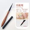 Bolígrafo de sándalo de estilo japonés con punta redonda para fototerapia, bolígrafo pintado con línea de tracción, bolígrafo con gancho, bolígrafo con degradado, bolígrafo con sello de barrido y difuminado.