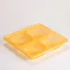 Caja de embalaje de pastel de luna de mediados de otoño en stock, lata cuadrada de doble capa para galletas, caja vacía, caja de regalo hecha a mano para hornear de color sólido