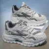 Zapatos de papá de malla transpirable para hombre de verano, suela gruesa para aumentar la altura, casuales, modernos, versátiles, suela suave, zapatillas deportivas para hombre