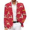 Novo Terno Masculino de Natal Comércio Exterior Transfronteiriço Amazon Jaqueta de Terno Estampada Moda Masculina Terno Estilo Britânico