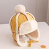 Gorro de bebé invierno cálido grueso gorro de punto niña súper lindo niño gorro de felpa protección para los oídos niños gorro Lei Feng moda