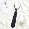 Jk Tie Female Lazy Nude-Free Brown Stripe Japanese Style College Style Decorative Wine Red Dk Shirt Boys Casual