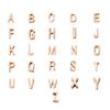 Novo Espelho de aço inoxidável caso Inglês carta pequeno buraco contas DIY carta colar pulseira acessórios de jóias