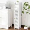 Almacenamiento en Casa para Baño Estante Simple Artefacto de Baño Gabinete Lateral para Inodoro