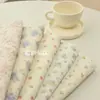 Tejido de Sarga de Algodón Cepillado, Pijamas de Otoño e Invierno, Pequeños Estampados Florales Cálidos, Ropa para Niños, Telas para Ropa de Casa