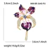 Nuevo y Moderno Broche de Orquídea de Aleación de Alta Gama con Pedrería, Exquisito y Versátil, Adecuado para Trajes y Abrigos de Mujer, Pin Decorativo