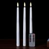 Velas Eletrônicas de LED de Haste Longa Transfronteiriças, Velas de Decoração de Cena, Conjunto para Casamento Festa Restaurante Luzes com Controle Remoto em Estoque