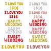 Globo de Aluminio de 16 pulgadas Letras Americanas Imitación Boda Feliz Te Amo 1314 Traje de Letras Arreglo para Propuesta de Boda
