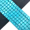 Pedra natural turquesa azul contas soltas 4mm8mm formato cubo furo reto contas acessórios para colar DIY atacado