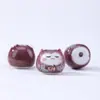 Gato de la Suerte Cerámico Colorido Gato Lindo de Cerámica Pintado Pulsera DIY Bolsa con Cuentas Decoración Llavero Colgante