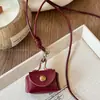 Bolsa de Moedas de Couro com Design Idêntico ao de Blogueira Coreana, Colar Gargantilha, Corrente Longa para Suéter, Acessórios para Mulheres