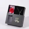Caixa de Joias Presente Dia dos Namorados Chinês Caixa de Presente Rosa Acessórios de Flores Artificiais Atacado Transfronteiriço Pequenos Presentes Práticos