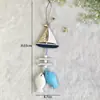 Decoración de Cadena Tridimensional Estilo Mediterráneo de Estrella de Mar, Vieiras y Peces Pequeños para Colgar en la Pared del Hogar, Decoración de Techo y Pared de Fondo de Jardín de Infancia