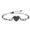 Pulsera de Acero Inoxidable con Forma de Corazón para Pulso Transfronterizo Pulsera de Clip de Papel Europea y Americana Material en Blanco Pulsera de Regalo Navideño Venta al por Mayor